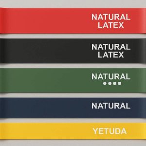 1 Natural Latex Resistance Bands Set for Home Workout Strength Training Physical Therapy and Elastic Exercise Loops for Legs Glutes