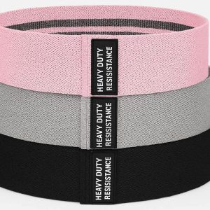 2 Heavy Duty Fabric Resistance Bands for Women Men Non Slip Booty Bands for Glutes and Legs Strength Training Exercise Loops