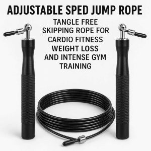 25 Adjustable Speed Jump Rope with Ball Bearings Tangle Free Skipping Rope for Cardio Fitness Weight Loss and Intense Gym Training