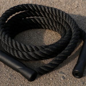 30 Heavy Duty Braided Nylon Jump Rope for Outdoor Use Thick Skipping Rope for Strength and Endurance Training with Secure Plastic Handles