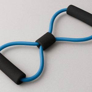 6 Figure 8 Resistance Band for Upper Body Stretching Toning and Physical Therapy Home Gym Equipment with Soft Foam Handles for Comfort